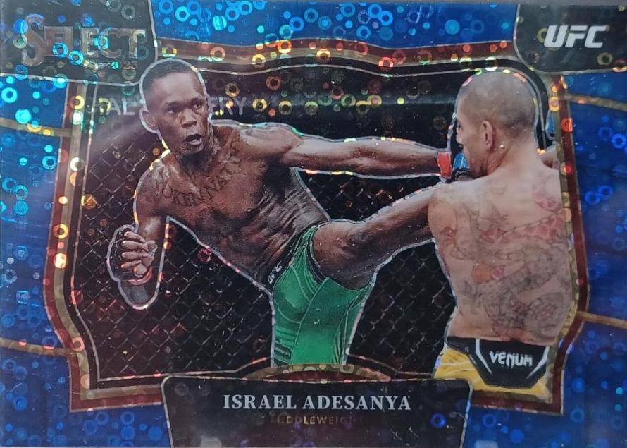 Israel Adesanya 2023 Panini Select UFC Octagonside #270 Blue Disco