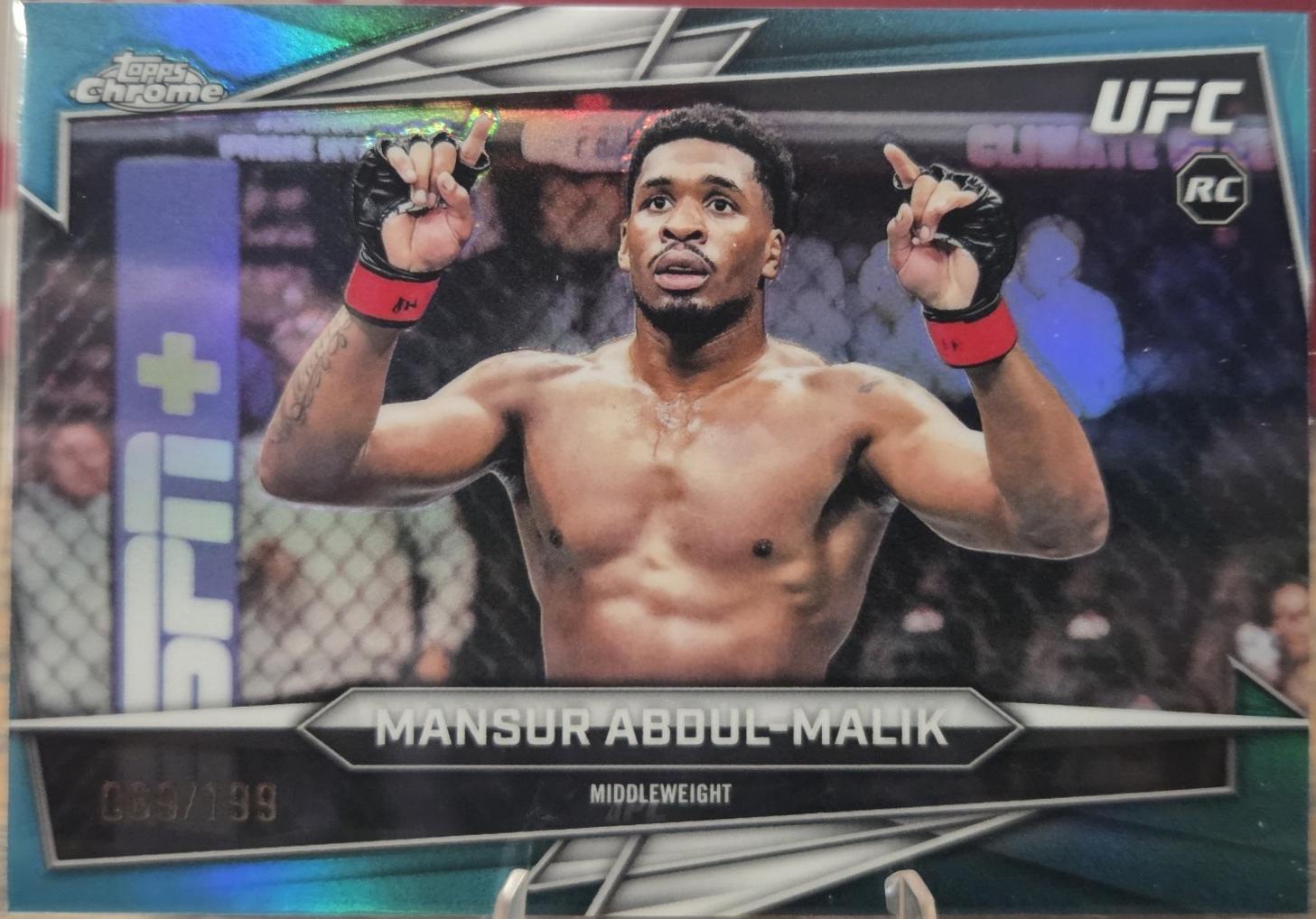 Mansur Abdul-Malik 2026 Topps Chrome UFC Base #59 Teal Refractor