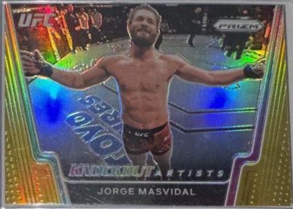 Jorge Masvidal 2021 Panini Prizm UFC Knockout Artists #9 Gold