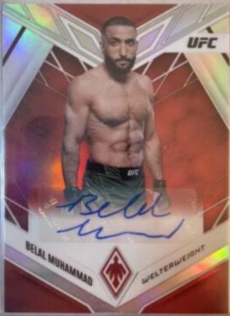 Belal Muhammad 2023 Panini Chronicles UFC Phoenix Autographs #3 Red