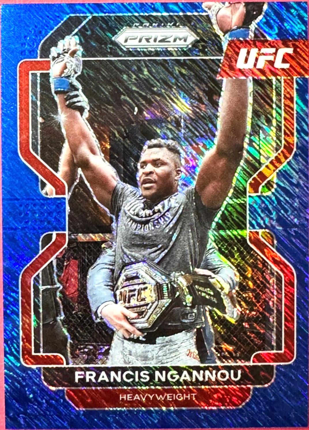 Francis Ngannou 2022 Panini Prizm UFC Base #153 Blue Shimmer