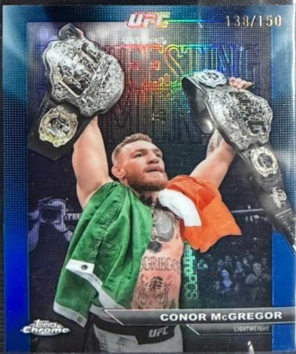 Conor McGregor 2026 Topps Chrome UFC Manifesting Moments #MM-3 Blue Refractor