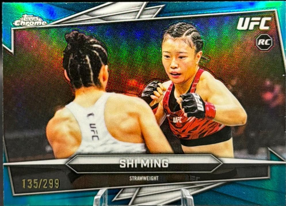 Shi Ming 2026 Topps Chrome UFC Base #129 Teal Refractor