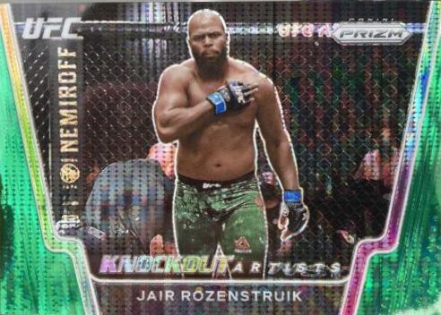Jairzinho Rozenstruik 2021 Panini Prizm UFC Base #130 Green Pulsar
