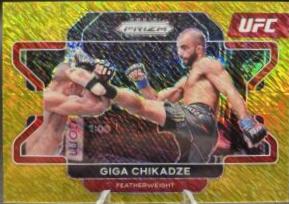Giga Chikadze 2022 Panini Prizm UFC Base #71 Gold Shimmer