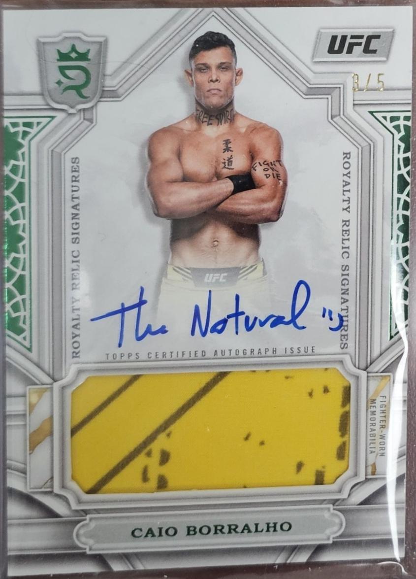 Caio Borralho 2024 Topps Royalty UFC Royalty Relic Signatures #RYS-CBO Platinum