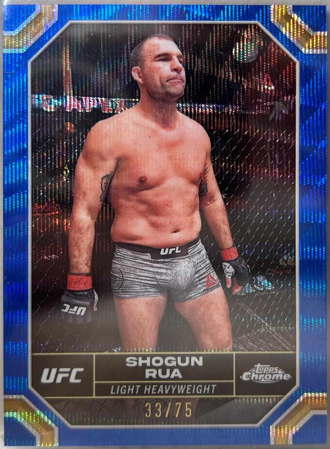 Mauricio Rua 2024 Topps Chrome UFC Base #130 Blue Wave Refractor