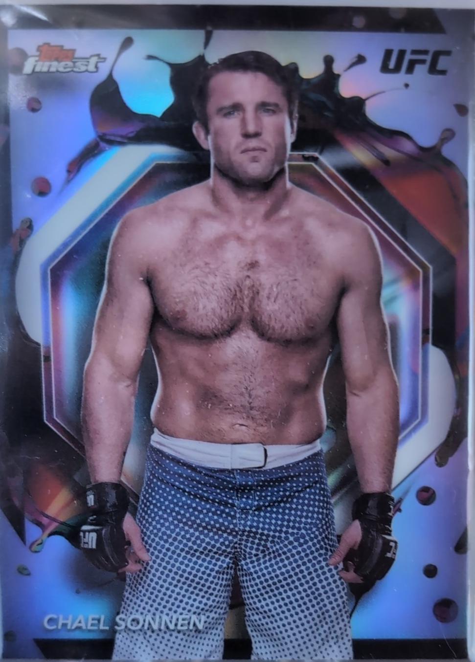 Chael Sonnen 2024 Topps Finest UFC Base Rare #244 Refractor