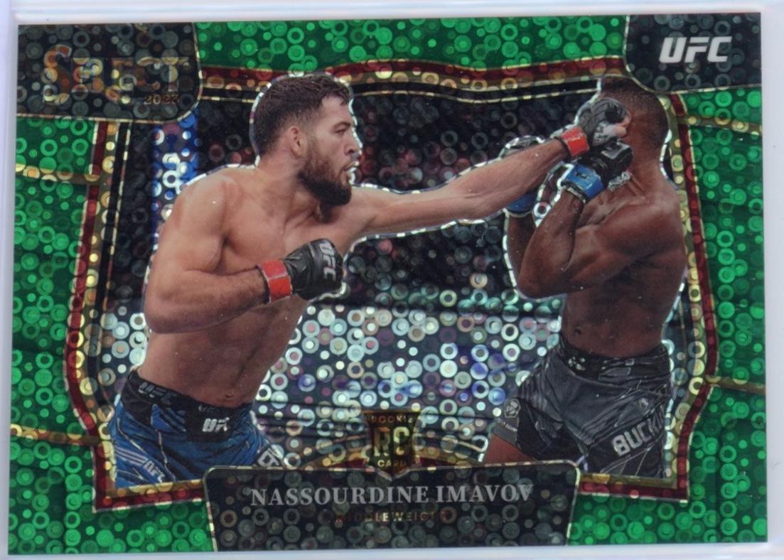 Nassourdine Imavov 2023 Panini Select UFC Octagonside #235 Green Disco