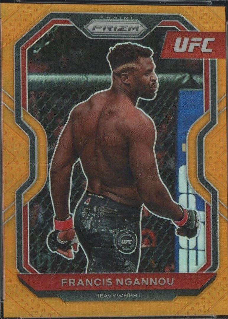 Francis Ngannou 2021 Panini Prizm UFC Base #52 Orange