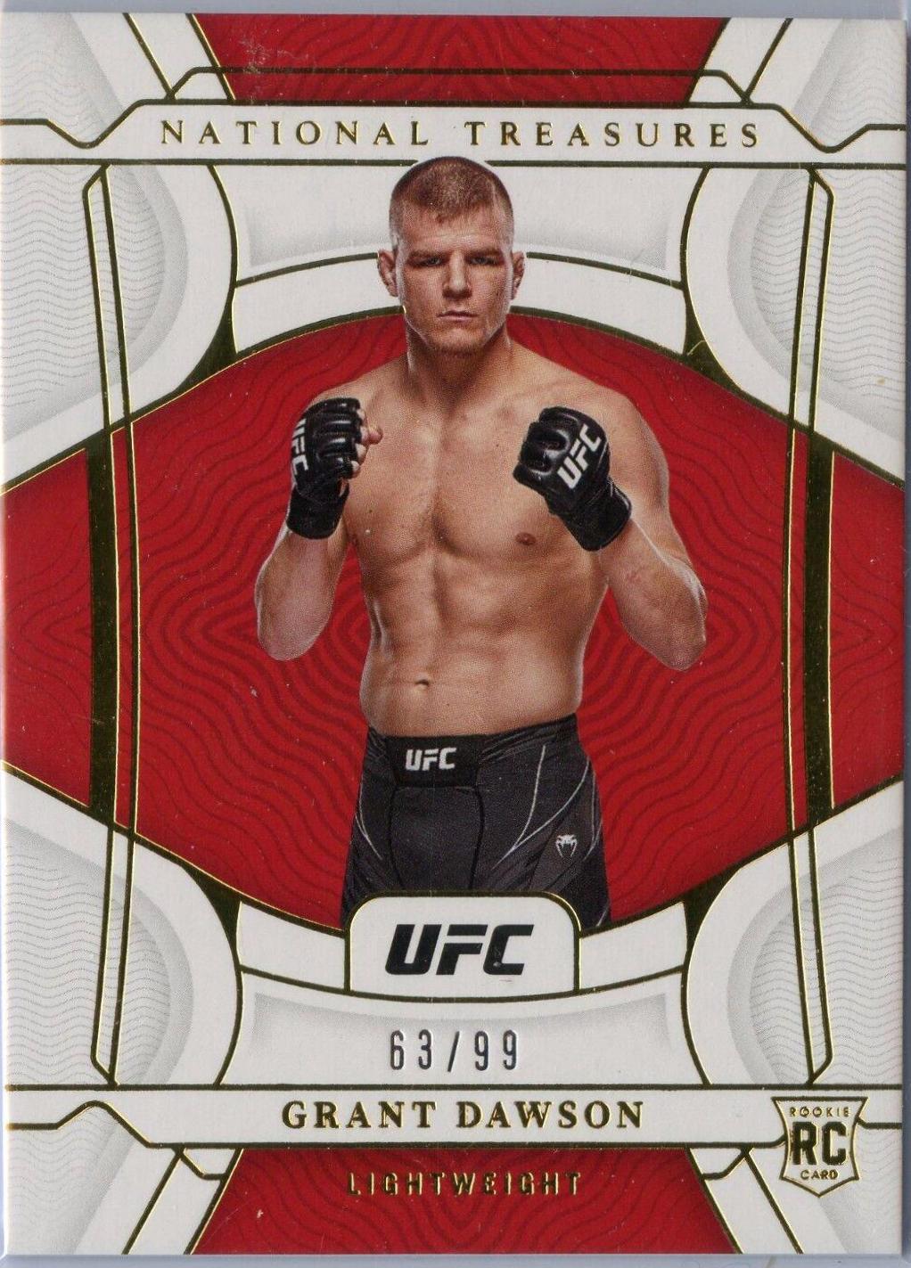 Grant Dawson 2022 Panini Chronicles UFC Base National Treasures #453 Platinum