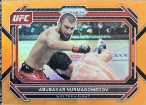 Abubakar Nurmagomedov 2023 Panini Prizm UFC Base #33 Orange