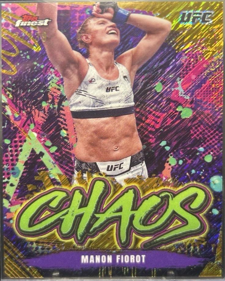 Manon Fiorot 2024 Topps Finest UFC Chaos #CHA-5 Gold Shimmer Refractor