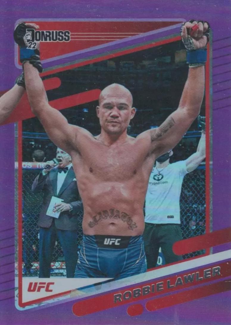 Robbie Lawler 2022 Panini Donruss UFC Base #18 Purple Flood