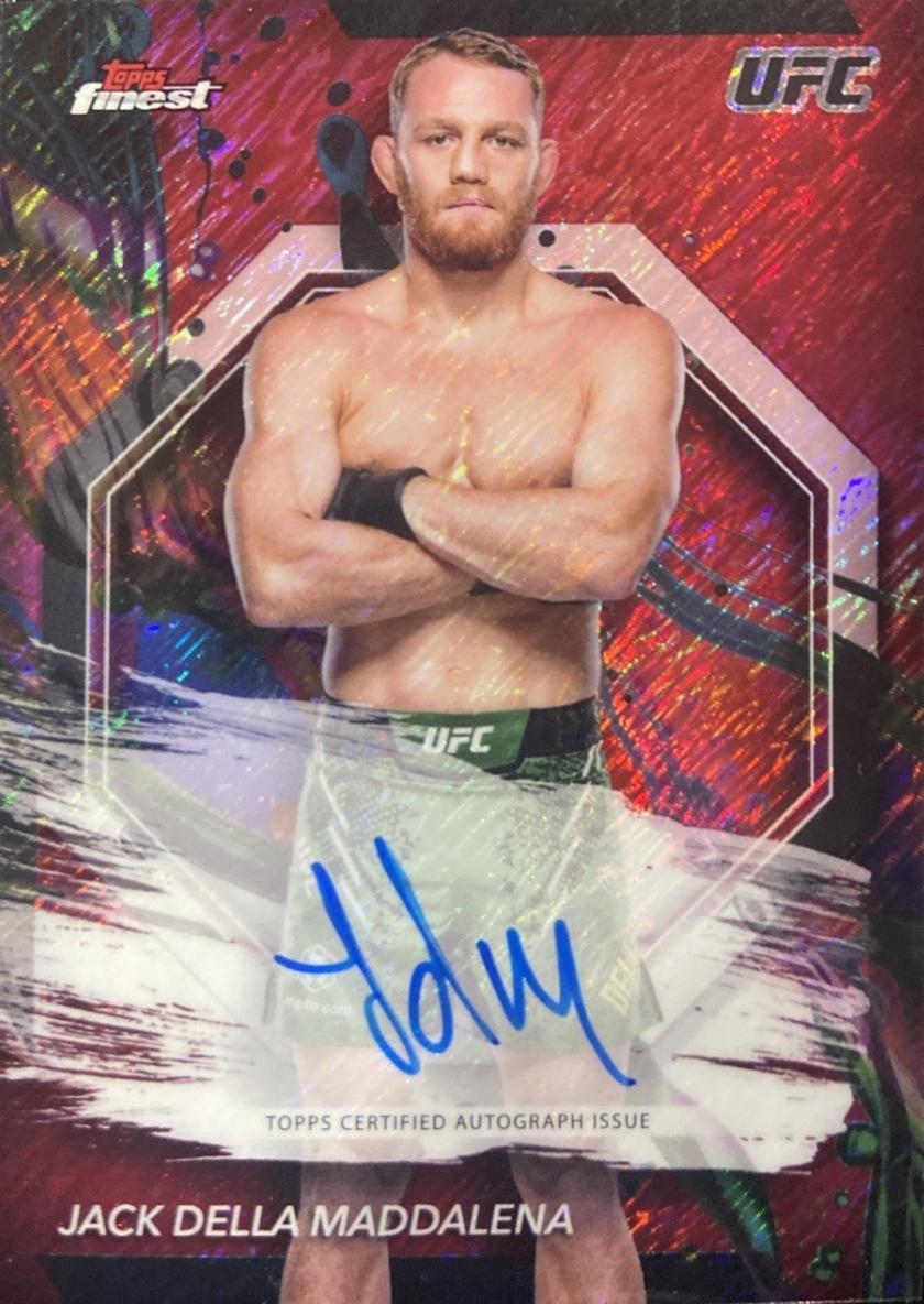 Jack Della Maddalena 2024 Topps Finest UFC Finest Autographs #FA-JDM Superfractor