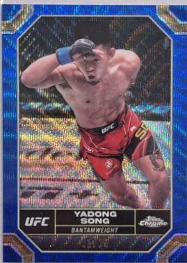 Song Yadong 2024 Topps Chrome UFC Base #179 Blue Wave Refractor