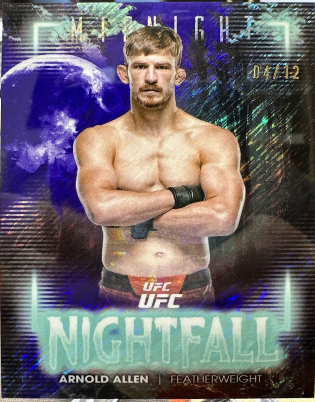 Arnold Allen 2025 Topps Midnight UFC Nightfall #NF-1 Midnight
