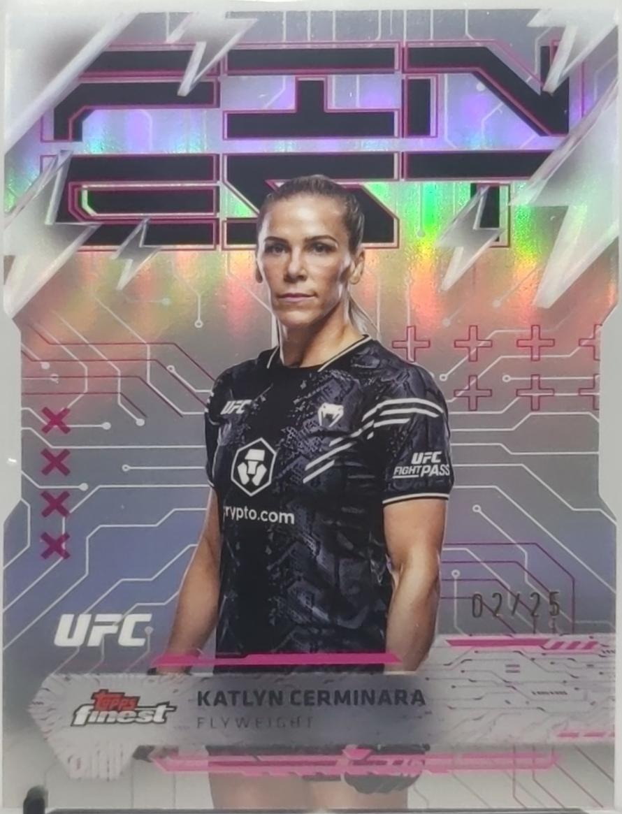 Katlyn Cerminara 2025 Topps Finest UFC Base Rare #280 Die-Cut Refractor