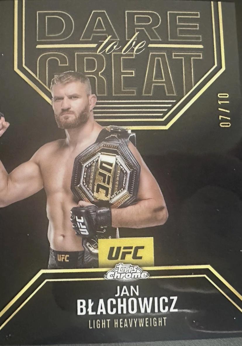 Jan Błachowicz 2025 Topps Chrome UFC Dare to Be Great #DBG-7 Black Refractor