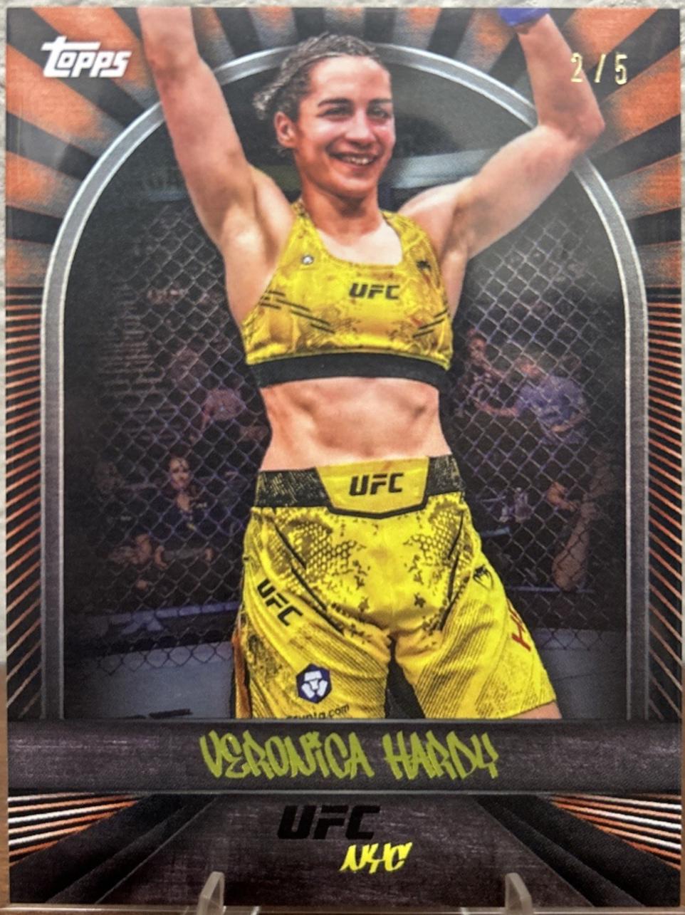 Veronica Hardy 2024 Topps UFC NYC Base #8 Orange