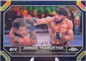 Arman Tsarukyan 2024 Topps Chrome UFC Base #20 Black Refractor
