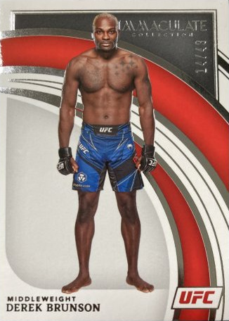 Derek Brunson 2022 Panini Immaculate UFC Base #80 Platinum