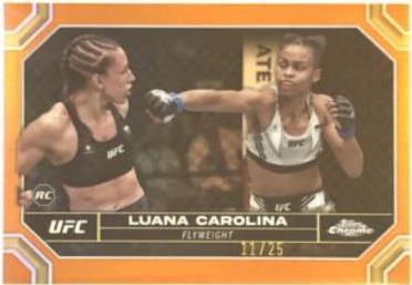 Luana Carolina 2024 Topps Chrome UFC Base #93 Orange Refractor
