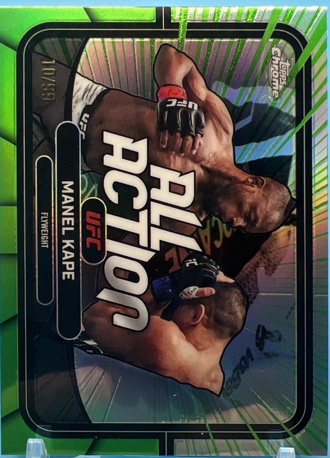 Manel Kape 2026 Topps Chrome UFC All-Action #AA-11 Green Refractor