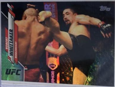 Robert Whittaker 2020 Topps UFC Base #40 Rainbow Foil