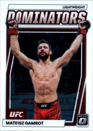 Mateusz Gamrot 2023 Panini Donruss Optic UFC Dominators #3 White Sparkle