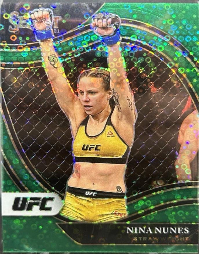 Nina Nunes 2021 Panini Select UFC Octagonside #202 Green Disco