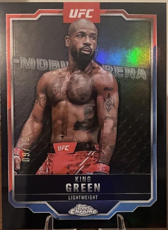 King Green 2025 Topps Chrome UFC Base #99 Black Refractor