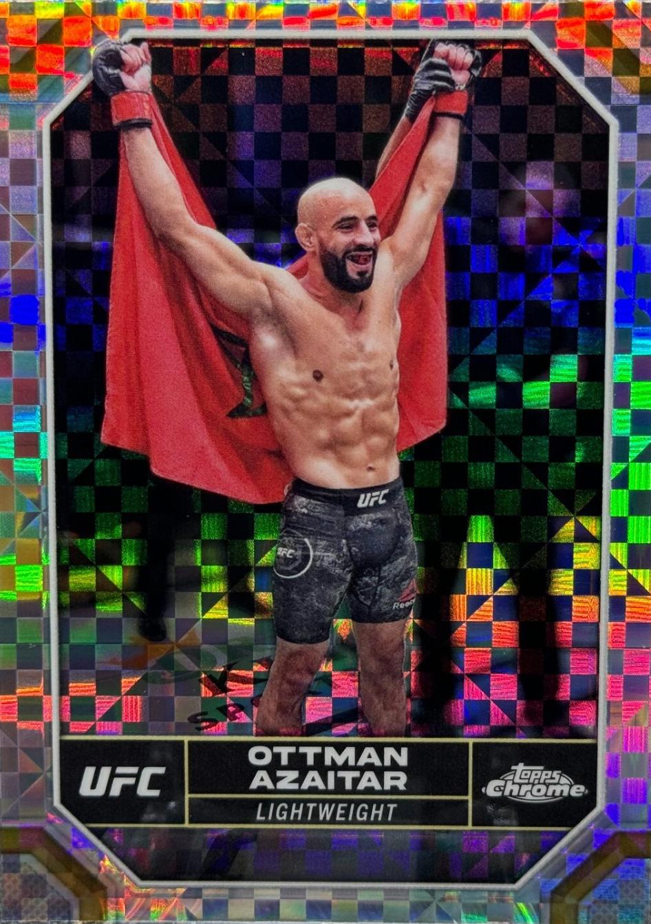 Ottman Azaitar 2024 Topps Chrome UFC Base #109 X-Fractor