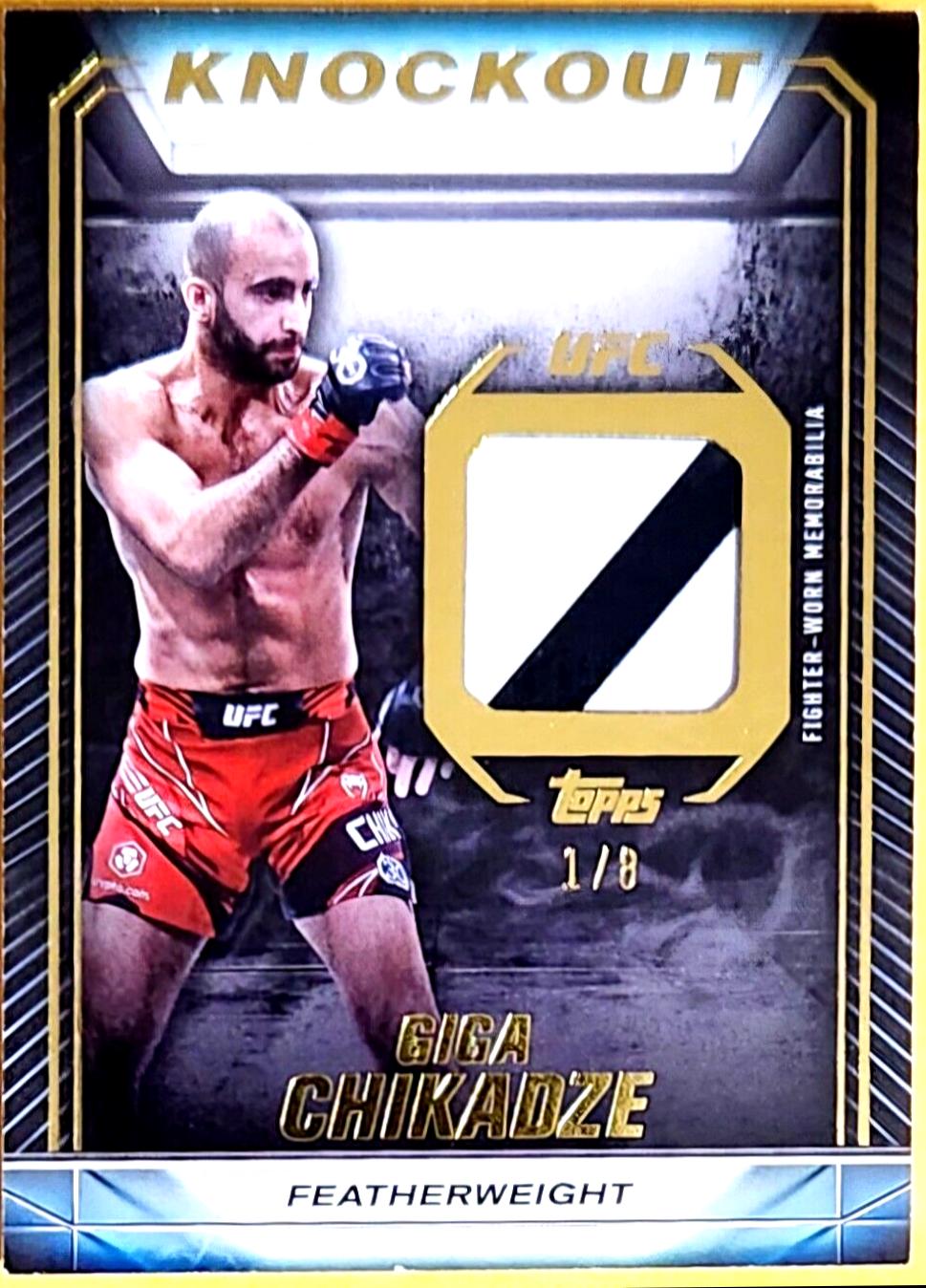 Giga Chikadze 2024 Topps Knockout UFC Knockout Relics #KR-GC Gold