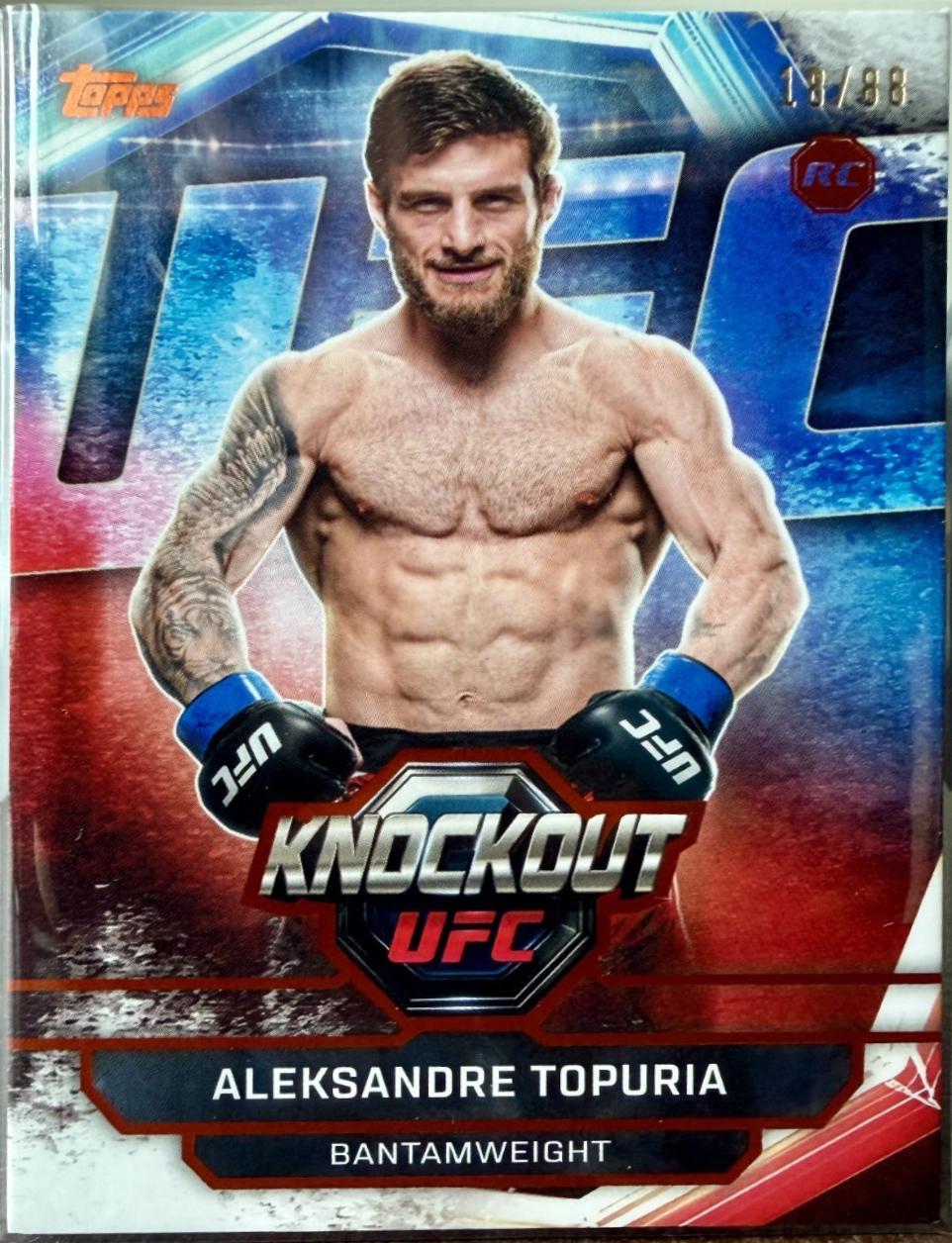 Aleksandre Topuria 2026 Topps Knockout UFC Base #92 Orange