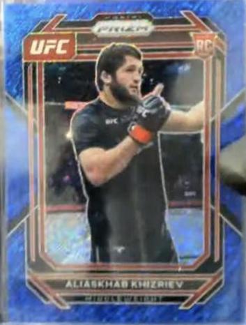 Aliaskhab Khizriev 2023 Panini Prizm UFC Base #141 Blue Shimmer