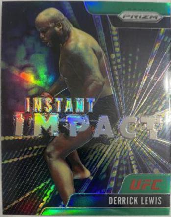 Derrick Lewis 2021 Panini Prizm UFC Instant Impact #23 Green