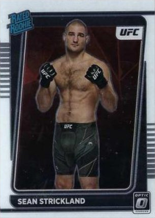 Sean Strickland 2022 Panini Donruss Optic UFC Base #111 Gold Vinyl