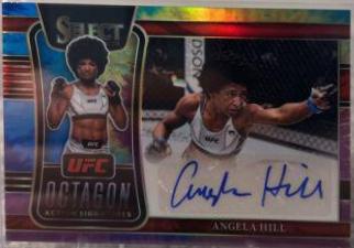 Angela Hill 2022 Panini Select UFC Octagon Action Signatures #36 Black
