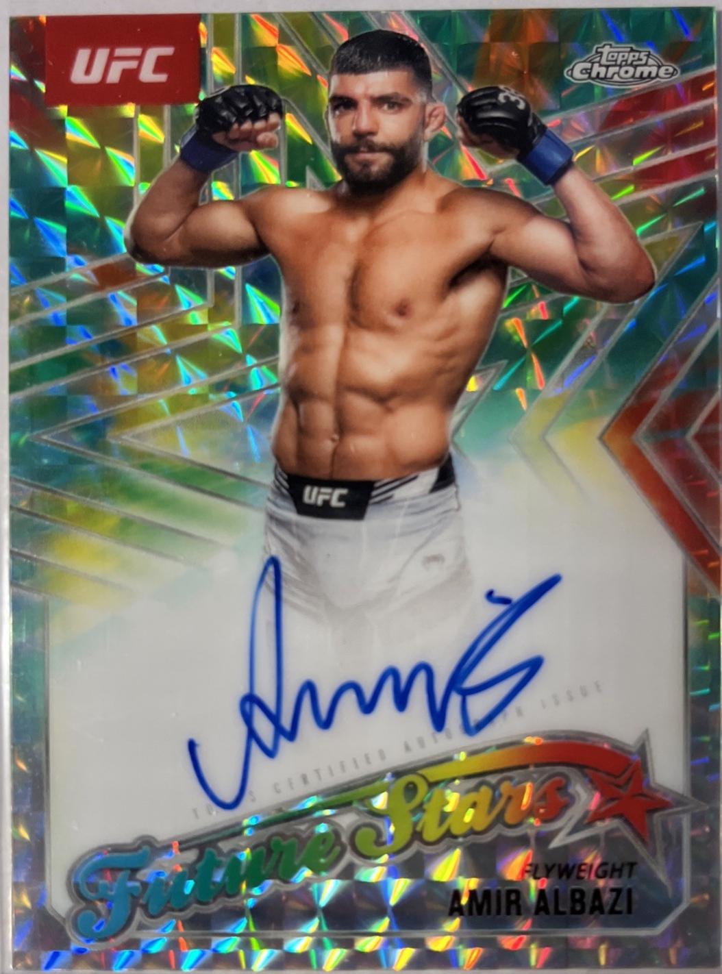 Amir Albazi 2025 Topps Chrome UFC Future Stars Autographs #FSA-AA Geometric Purple Refractor