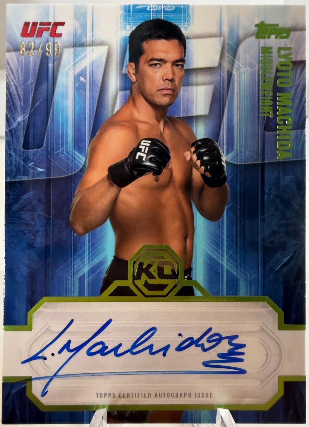 Lyoto Machida 2026 Topps Knockout UFC Knockout Autographs #KOA-LMA Lime Green