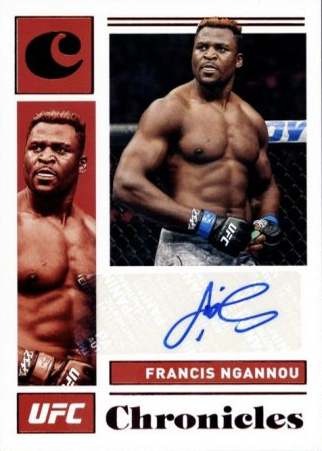 Francis Ngannou 2021 Panini Chronicles UFC Chronicles Signatures #8 Platinum