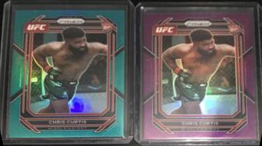 Chris Curtis 2023 Panini Prizm UFC Base #105 Purple