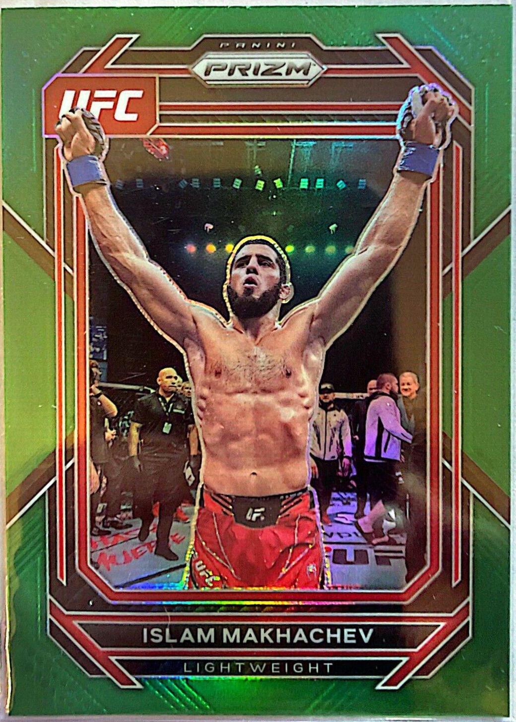 Islam Makhachev 2023 Panini Prizm UFC Base #177 Green