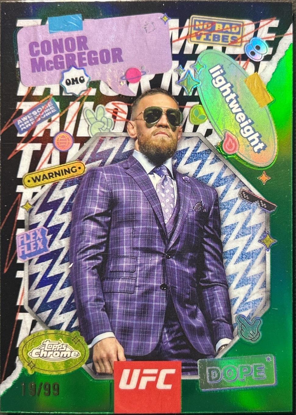 Conor McGregor 2025 Topps Chrome UFC Tailor Made #TRM-10 Green Refractor