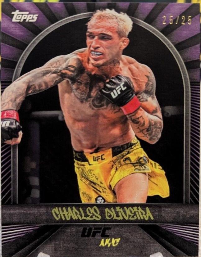 Charles Oliveira 2024 Topps UFC NYC Base #3 Purple