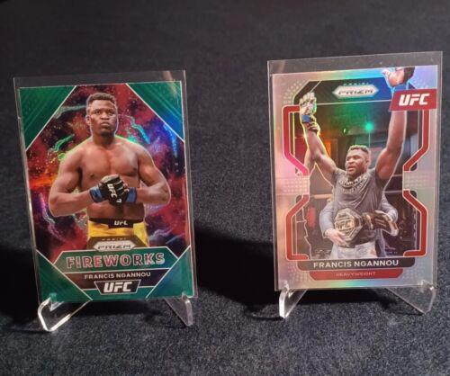 Francis Ngannou 2021 Panini Prizm UFC Fireworks #12 Silver