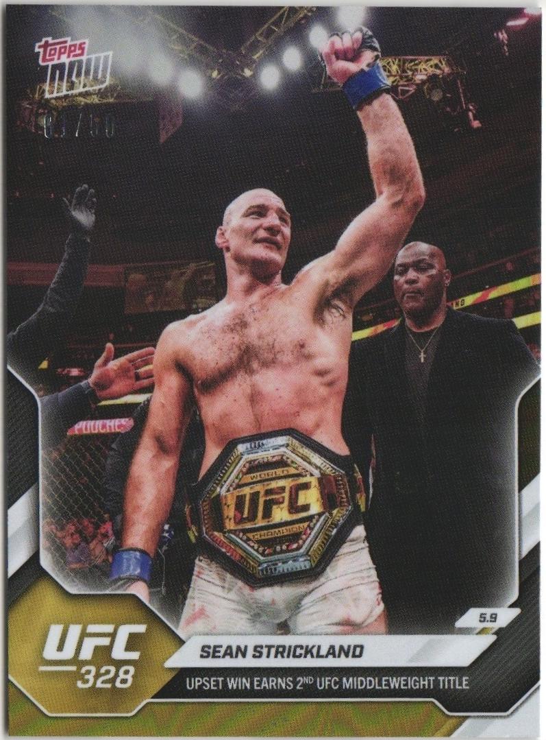 Sean Strickland Topps Now UFC Base #15 Gold Foil