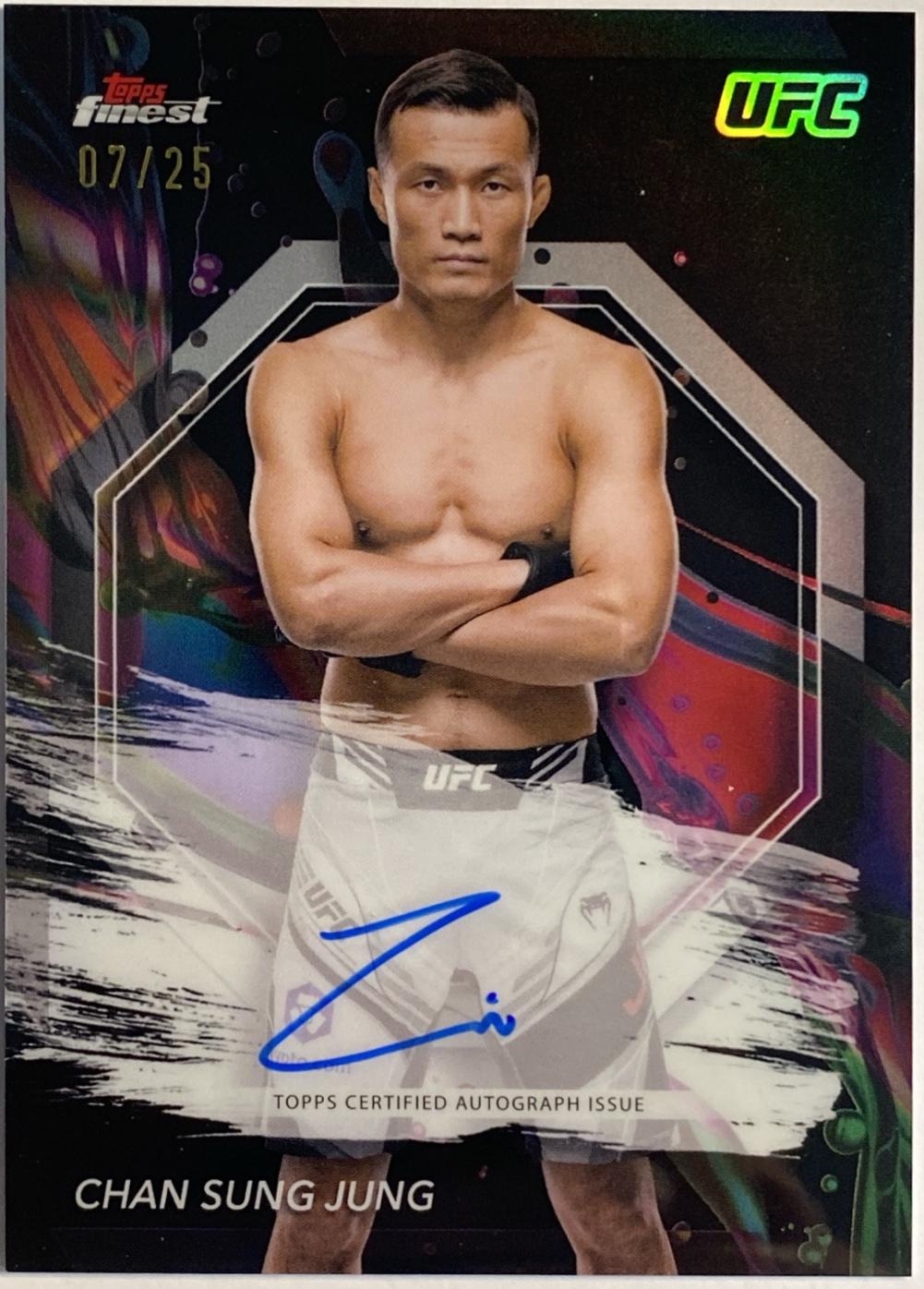 Chan Sung Jung 2024 Topps Finest UFC Finest Autographs #FA-CSJ Black Refractor