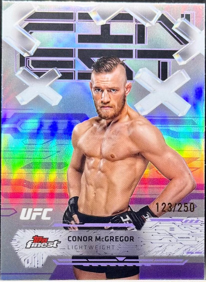 Conor McGregor 2025 Topps Finest UFC Base Common #89 Purple Refractor